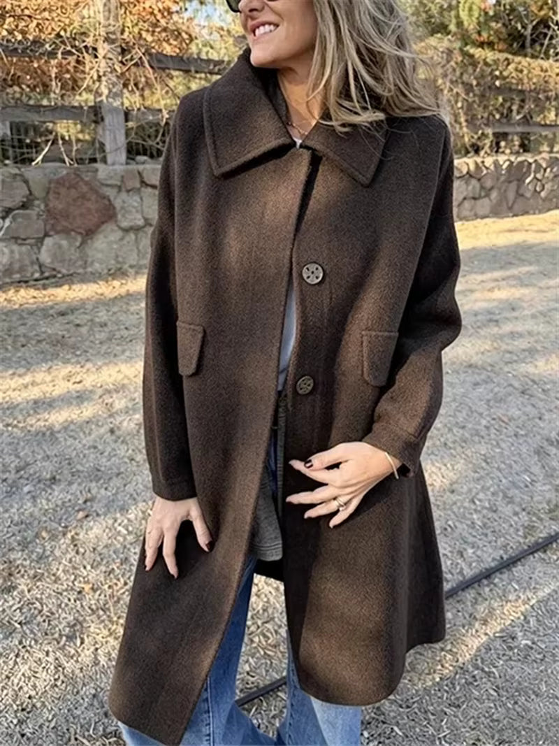 Ava | Women's Casual Tie-Pocket Winter Coat