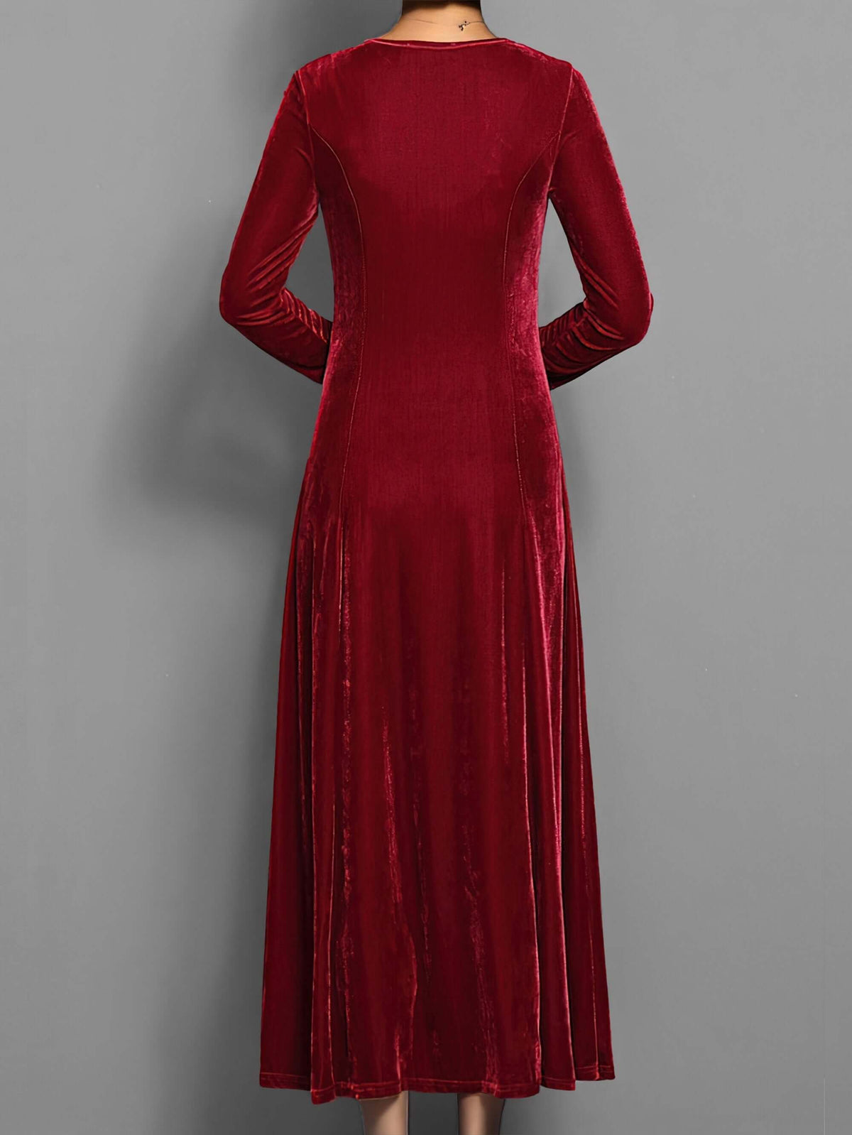Berenice | Women's Velvet Long Sleeve Bodycon Midi Dress