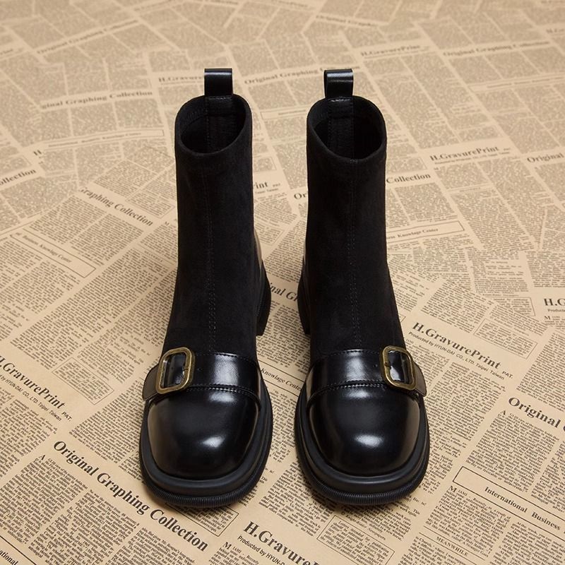 Camille | Women's Suede Buckle Comfort Boots