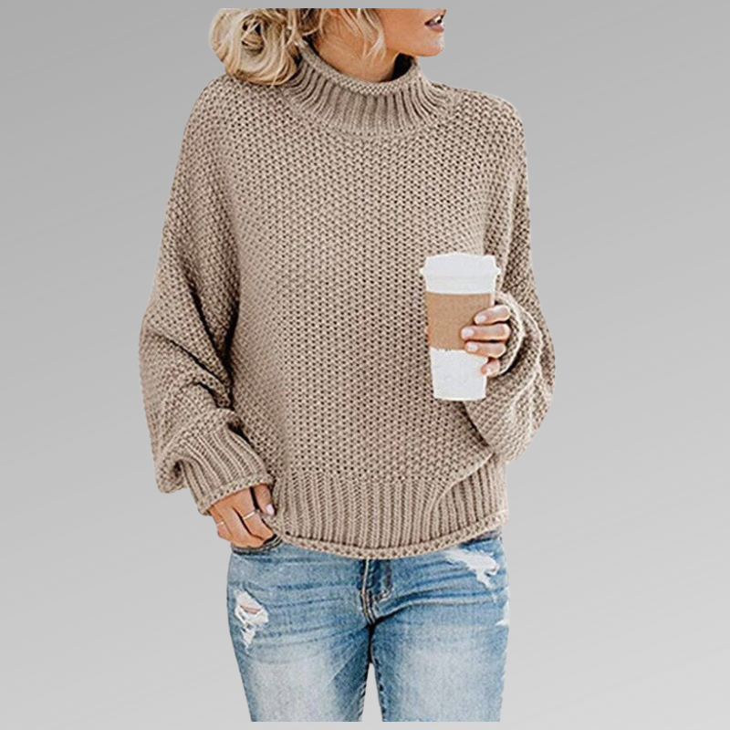 Livia | Women's Knit Turtleneck Oversized Sweater