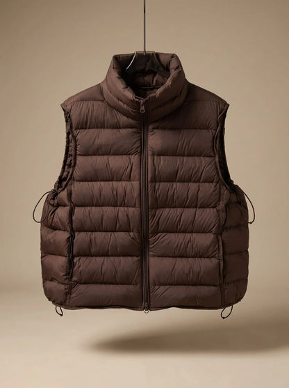 Annika | Women's Quilted Two-Way Zip Stand-Up Collar Vest