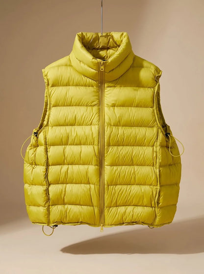 Annika | Women's Quilted Two-Way Zip Stand-Up Collar Vest