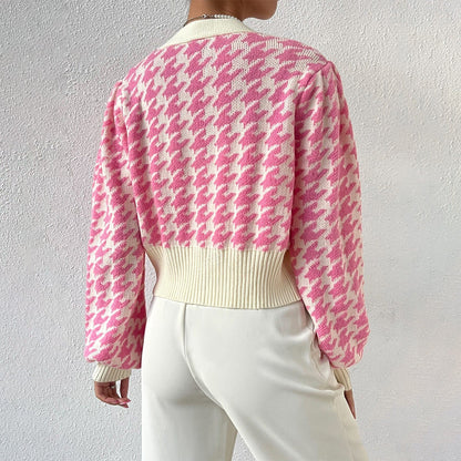 Anouk | Women's Cropped V-Neck Button Cardigan Sweater