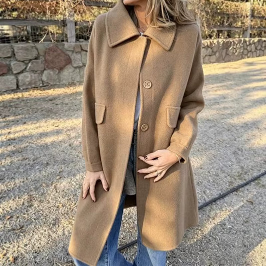 Ava | Women's Casual Tie-Pocket Winter Coat