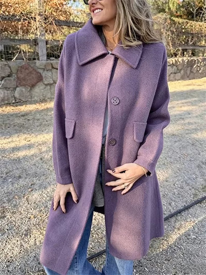 Ava | Women's Casual Tie-Pocket Winter Coat