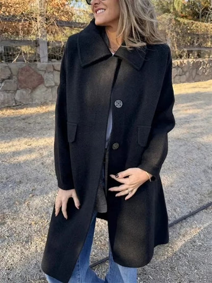 Ava | Women's Casual Tie-Pocket Winter Coat
