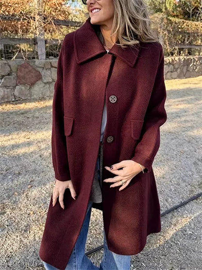 Ava | Women's Casual Tie-Pocket Winter Coat