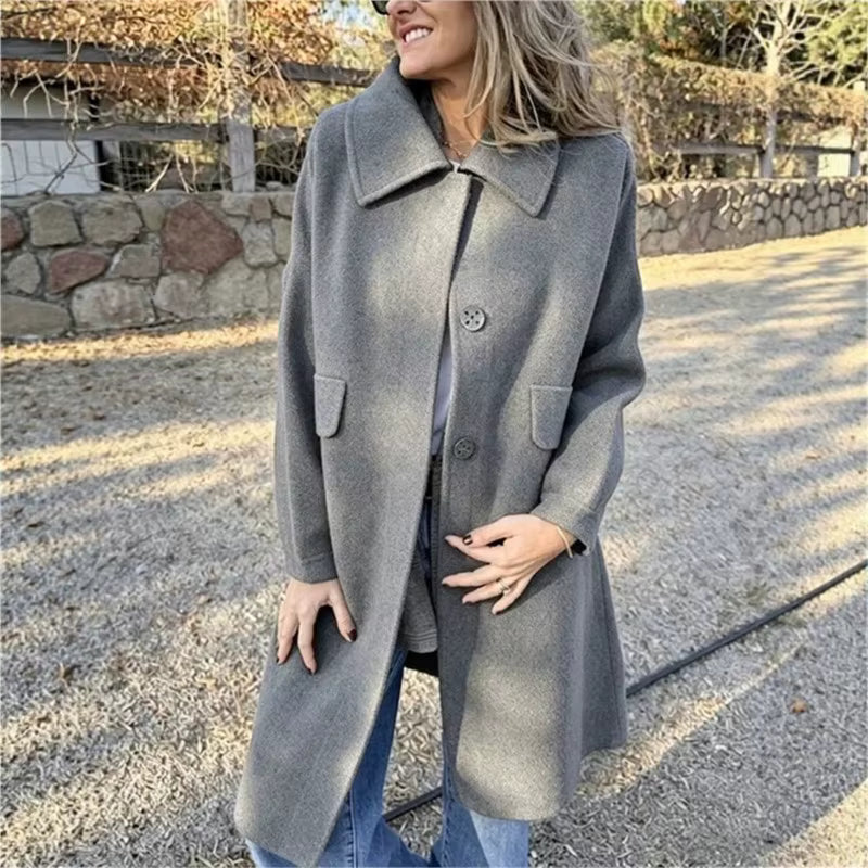 Ava | Women's Casual Tie-Pocket Winter Coat