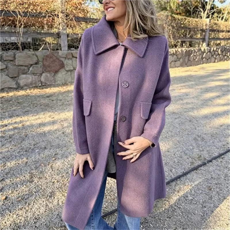 Ava | Women's Casual Tie-Pocket Winter Coat