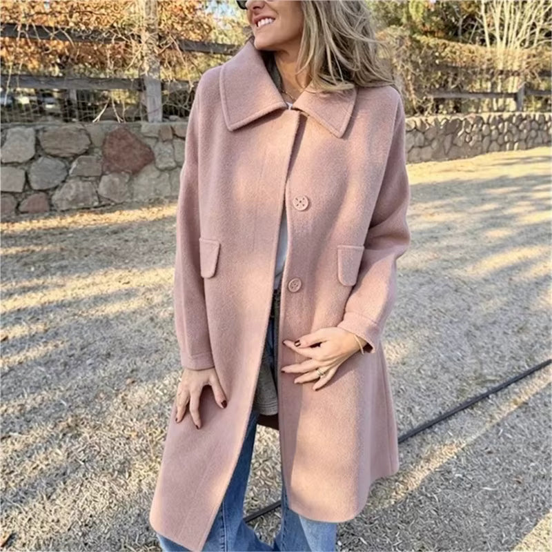 Ava | Women's Casual Tie-Pocket Winter Coat