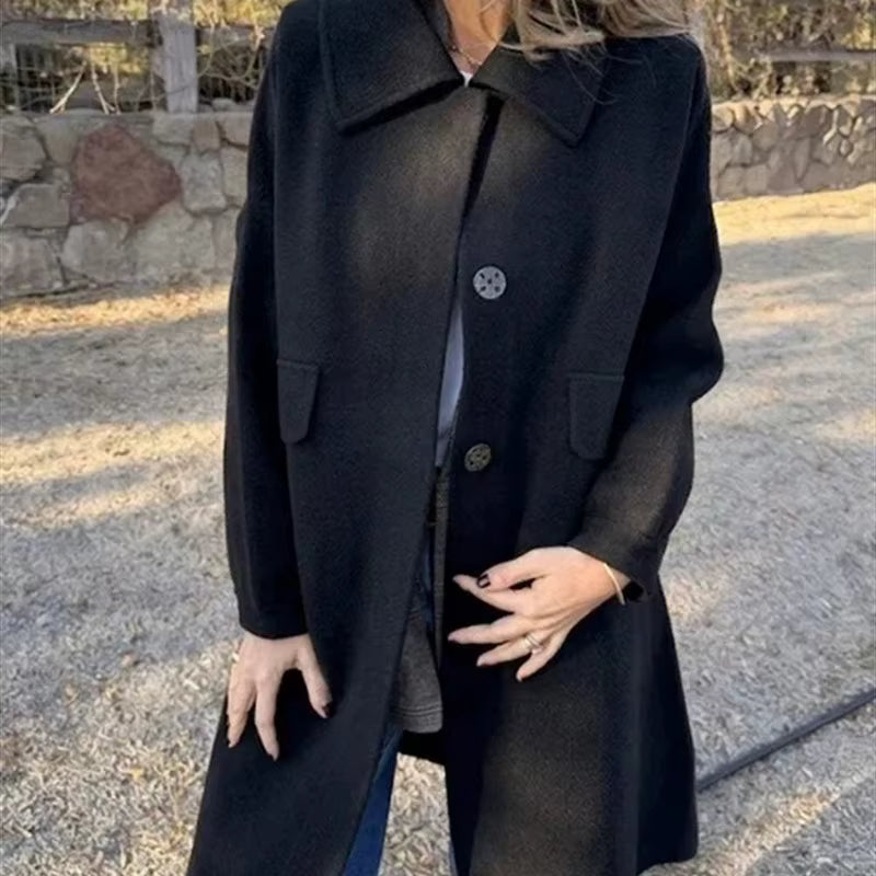 Ava | Women's Casual Tie-Pocket Winter Coat