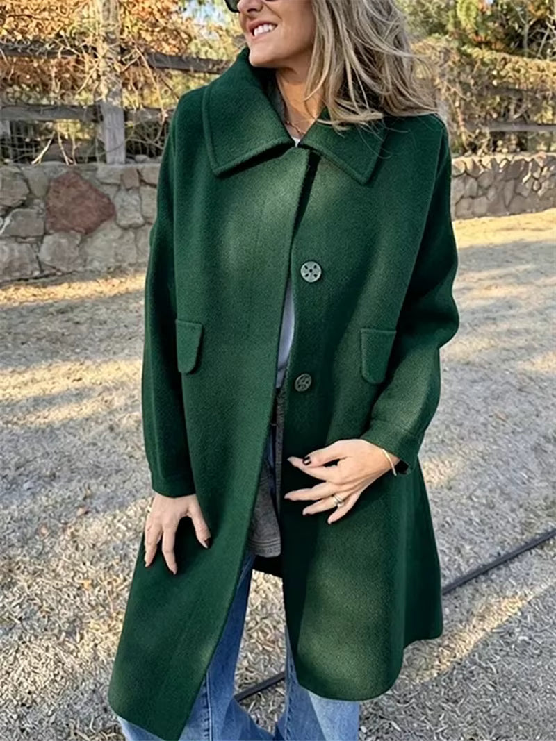 Ava | Women's Casual Tie-Pocket Winter Coat