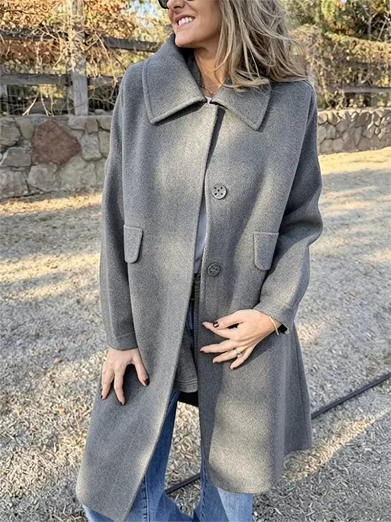 Ava | Women's Casual Tie-Pocket Winter Coat