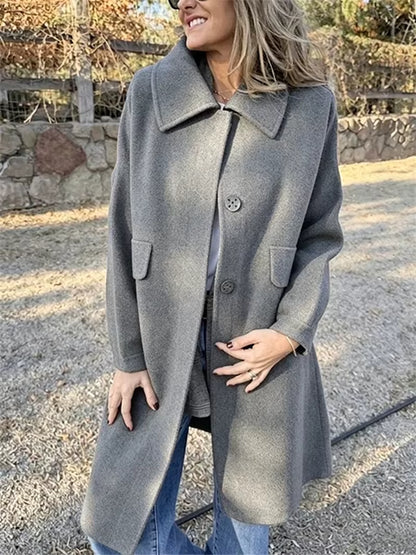 Ava | Women's Casual Tie-Pocket Winter Coat