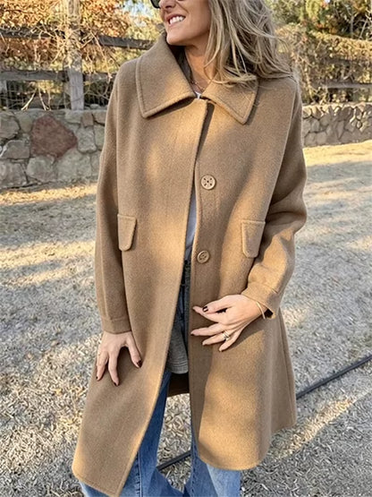 Ava | Women's Casual Tie-Pocket Winter Coat