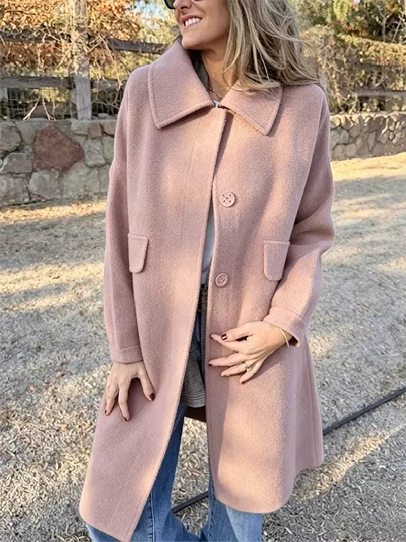 Ava | Women's Casual Tie-Pocket Winter Coat