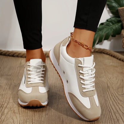 Ava | Women's Cotton Platform Lace-Up Sneakers