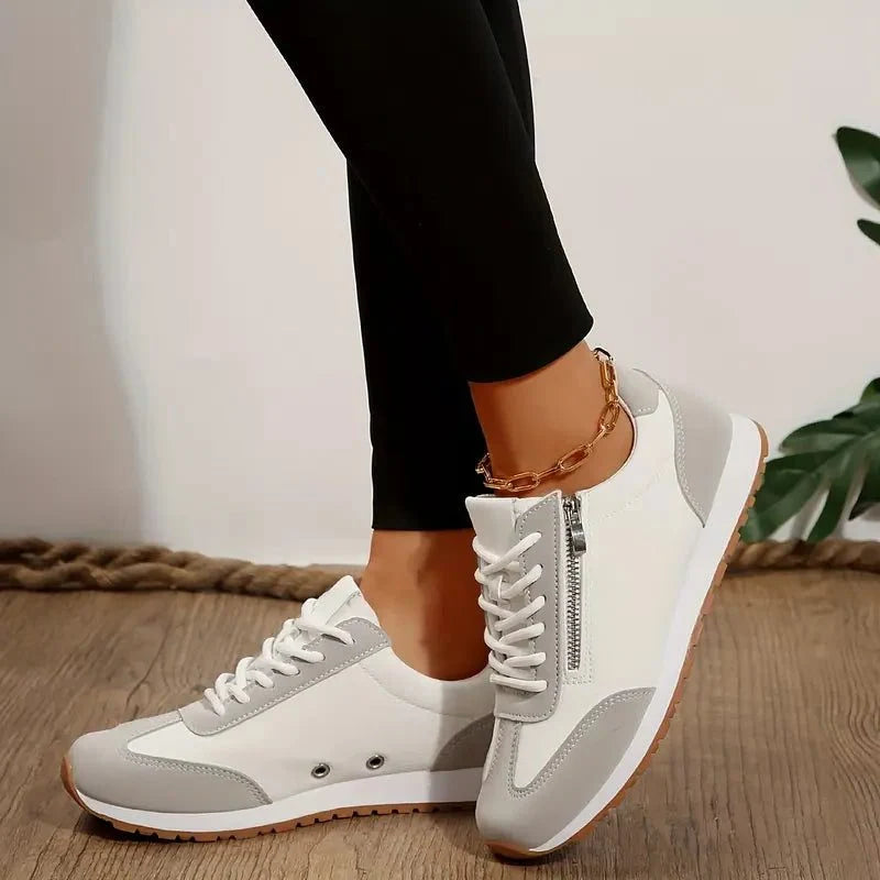 Ava | Women's Cotton Platform Lace-Up Sneakers