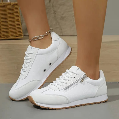 Ava | Women's Cotton Platform Lace-Up Sneakers