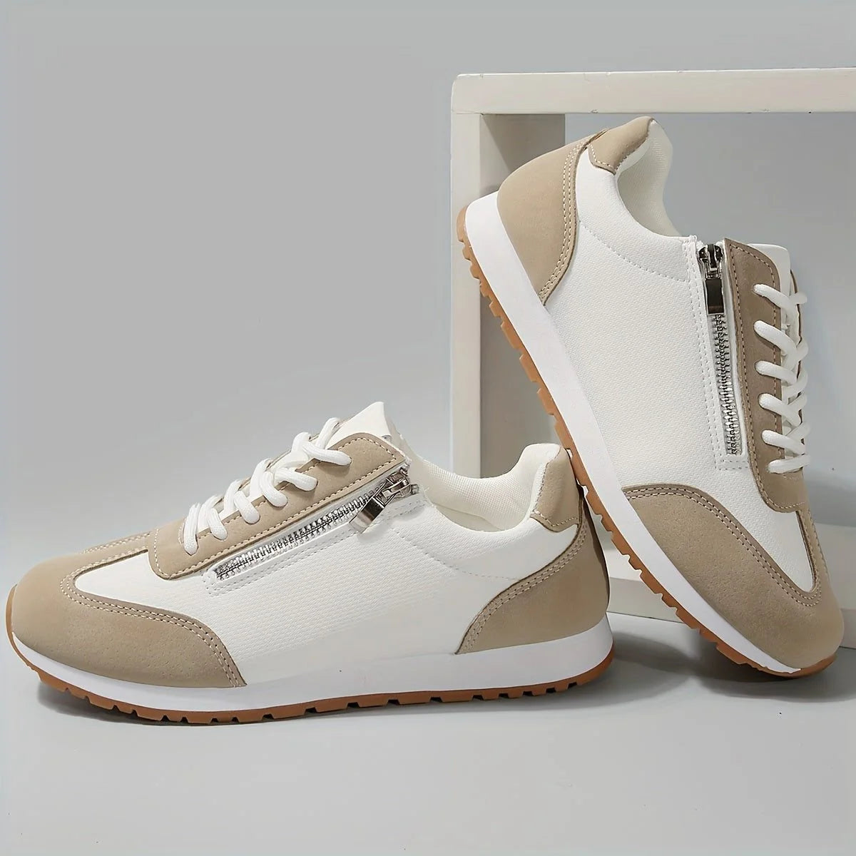 Ava | Women's Cotton Platform Lace-Up Sneakers