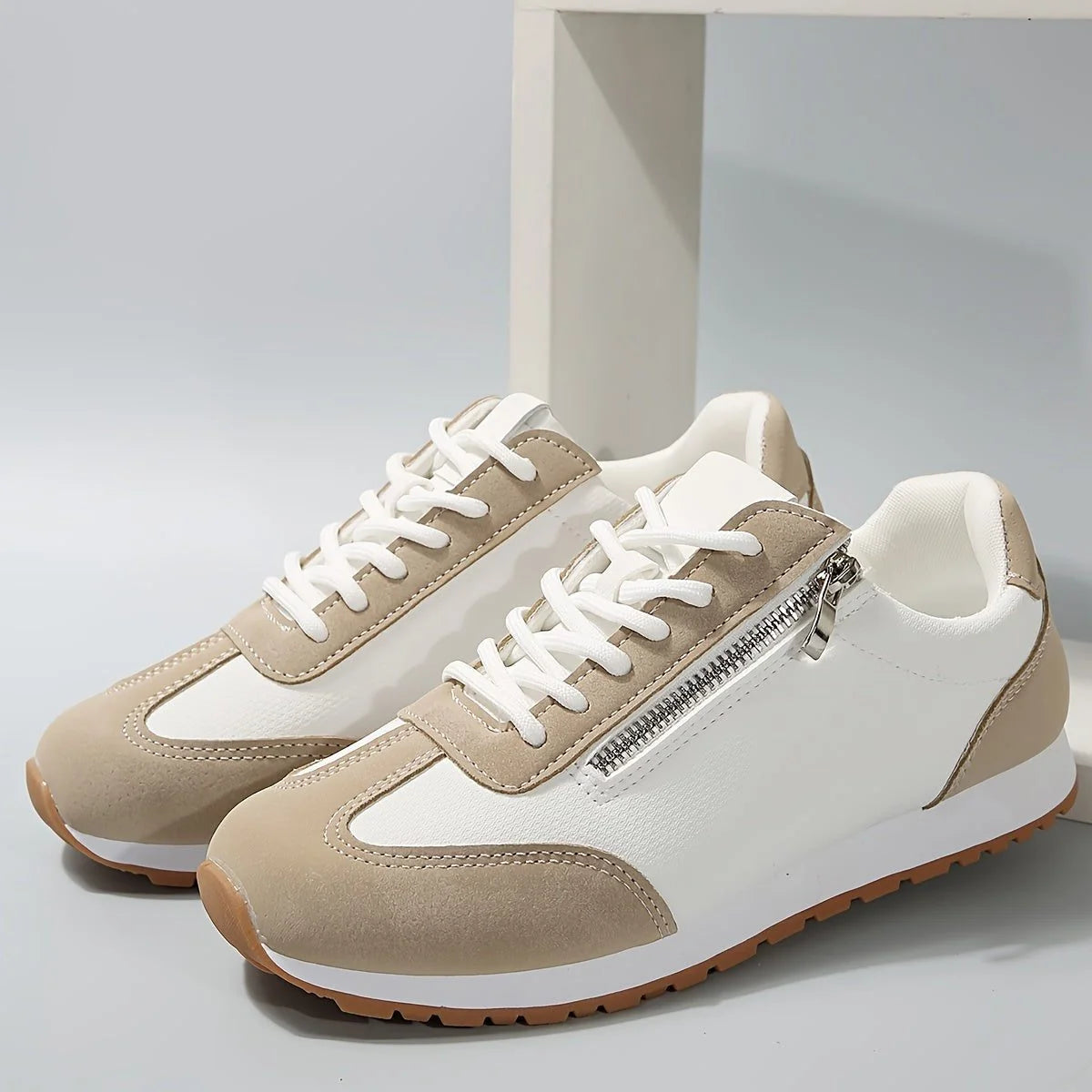 Ava | Women's Cotton Platform Lace-Up Sneakers