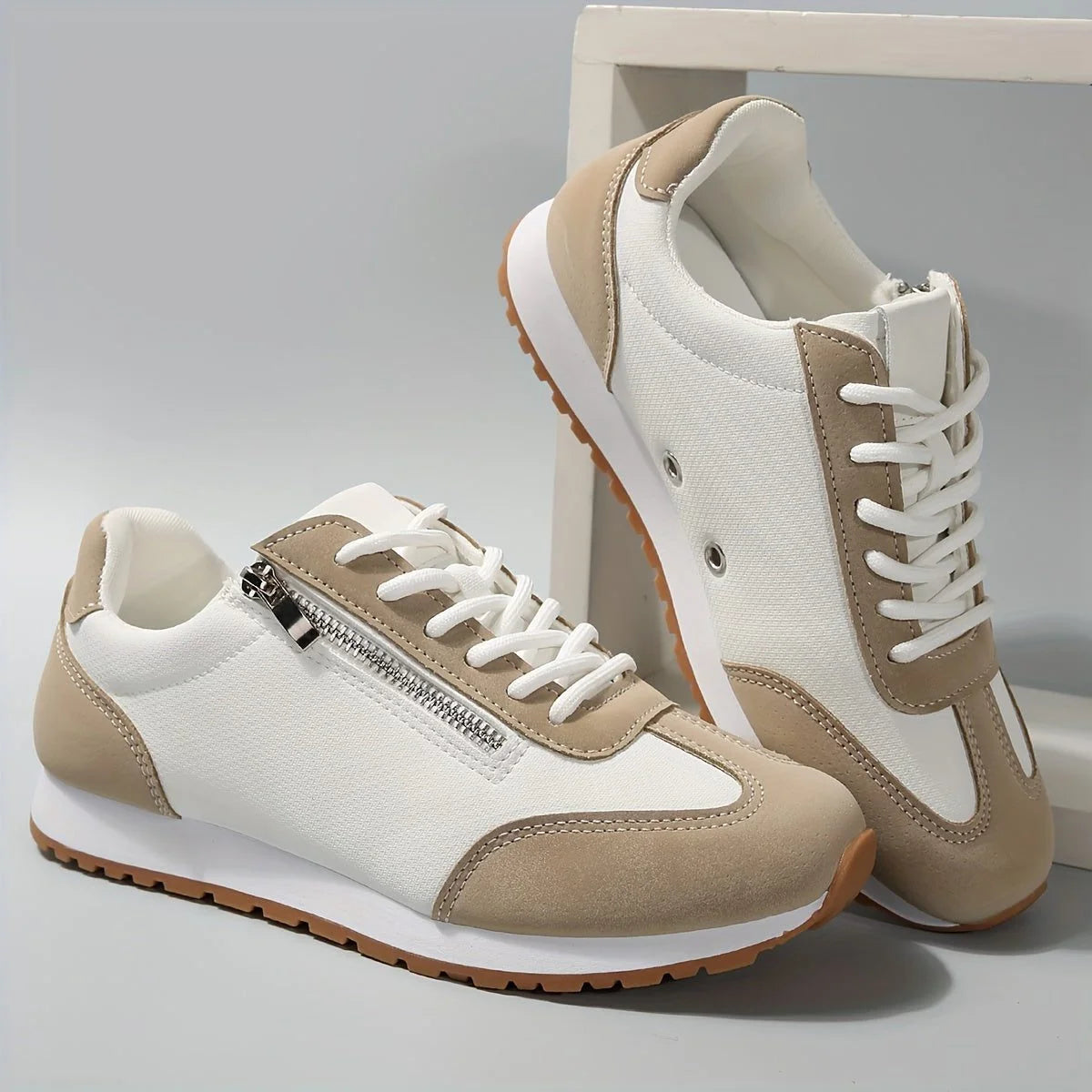 Ava | Women's Cotton Platform Lace-Up Sneakers