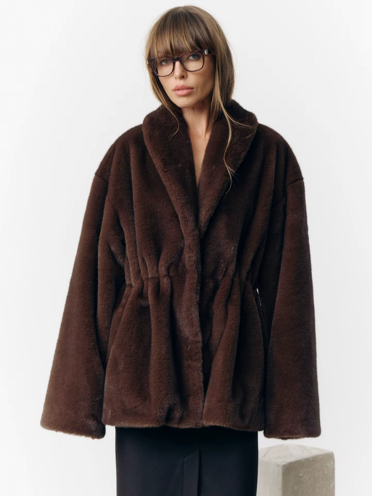 Ava | Women's Faux Fur Long Sleeve Oversized Coat