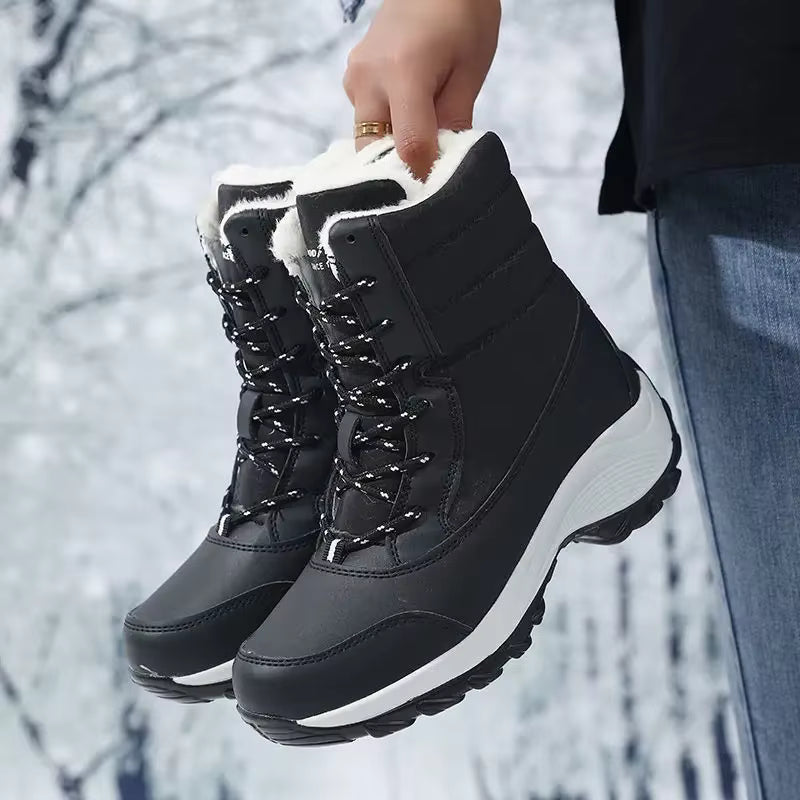 Ava | Women's Faux Fur Waterproof Platform Ankle Boots