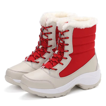 Ava | Women's Faux Fur Waterproof Platform Ankle Boots