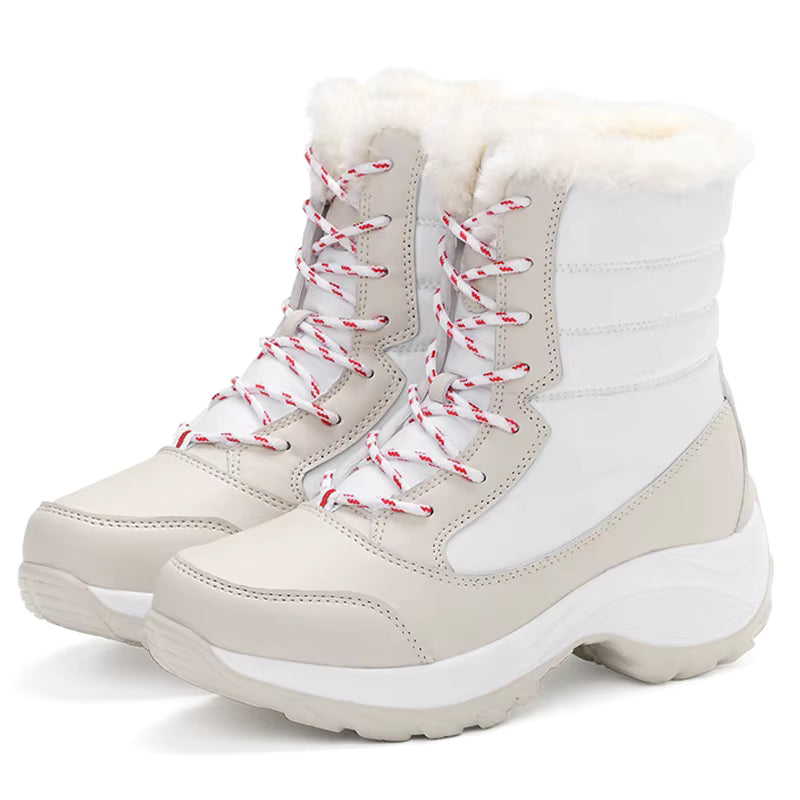Ava | Women's Faux Fur Waterproof Platform Ankle Boots