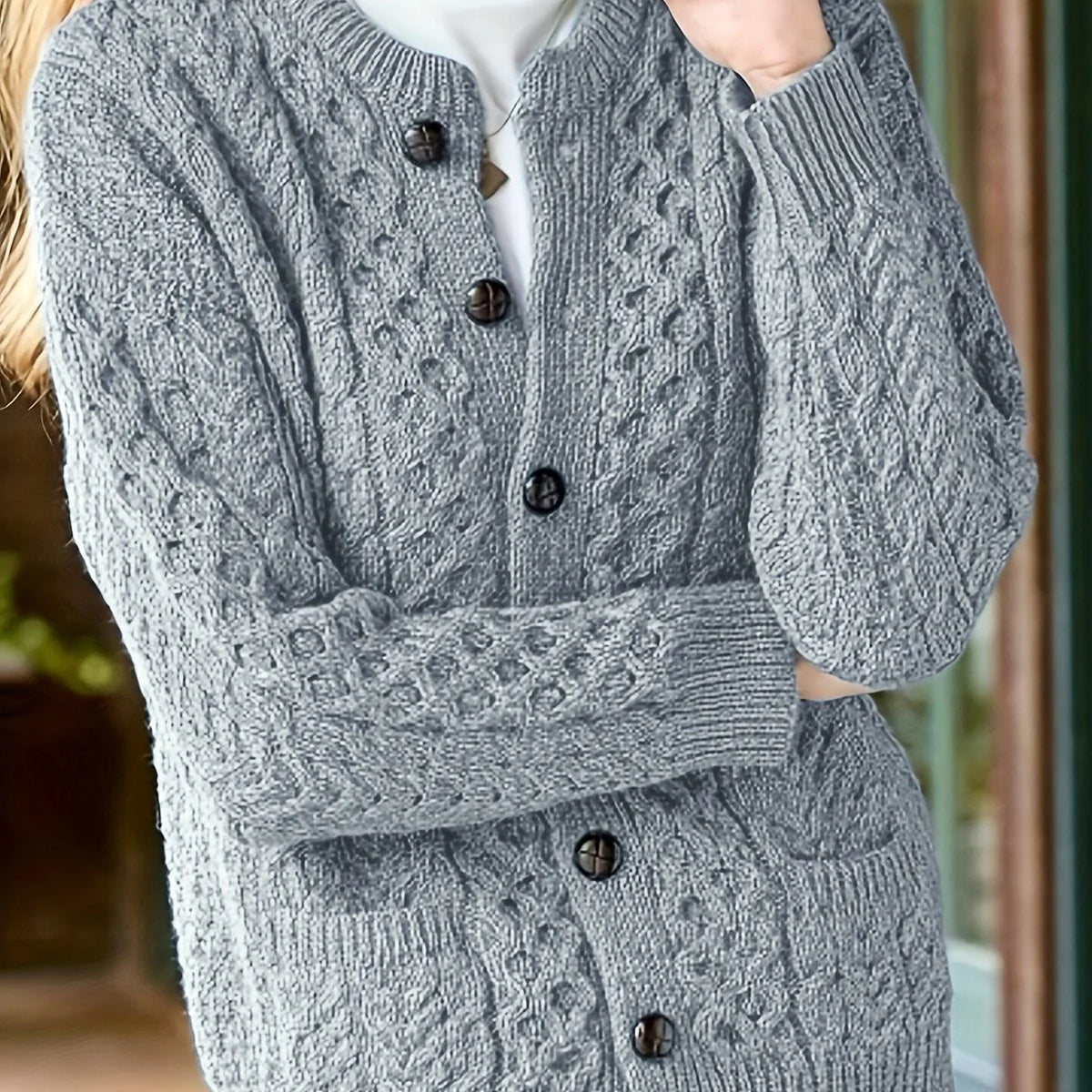Ava | Women's Knit Button-Down Cardigan