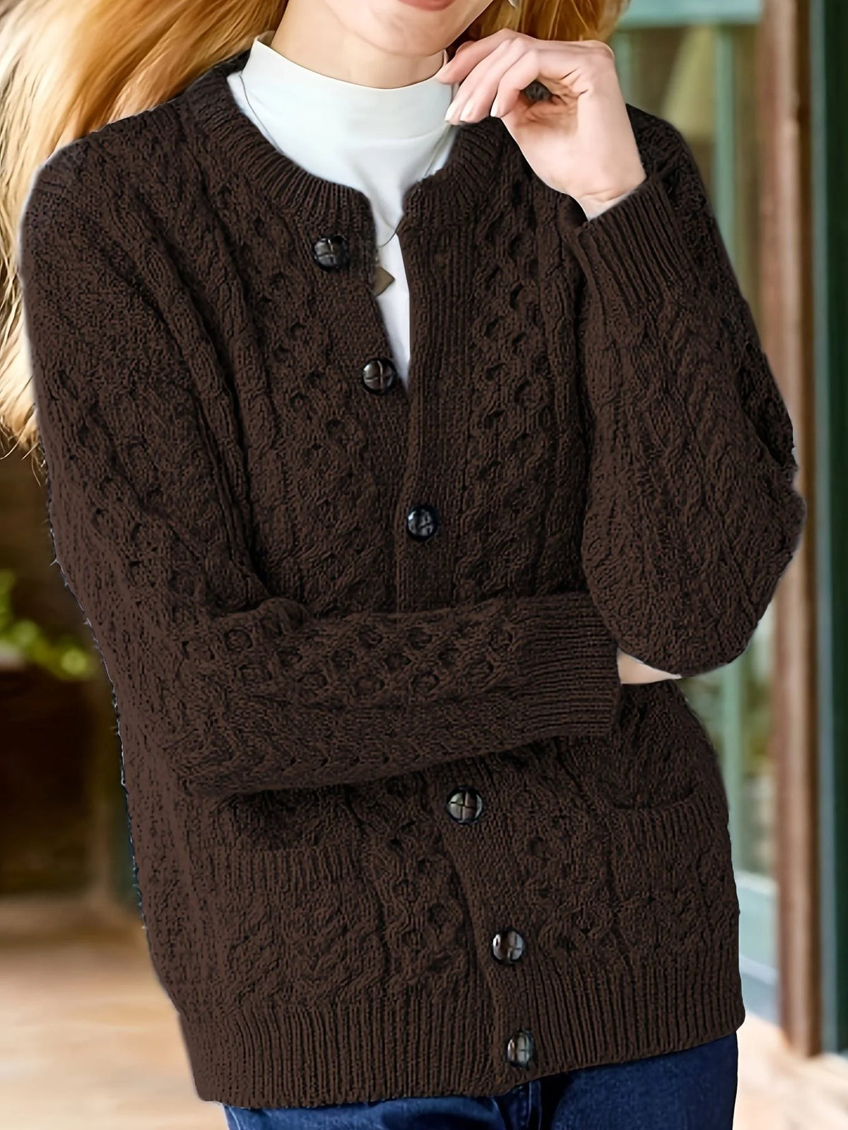 Ava | Women's Knit Button-Down Cardigan