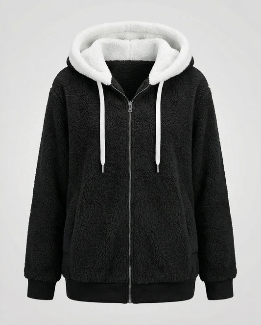 Ava | Women's Sherpa-Lined Oversized Fleece Jacket