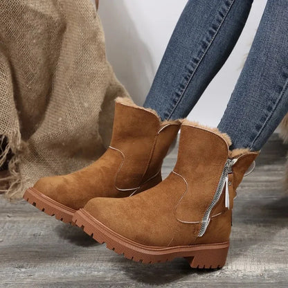 Aylen | Women's Sherpa-Lined Zip-Up Snow Boots