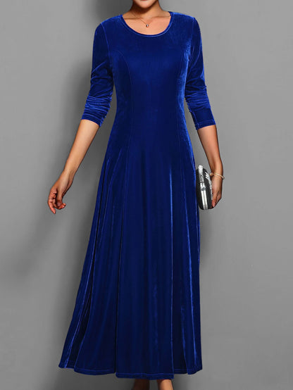 Berenice | Women's Velvet Long Sleeve Bodycon Midi Dress