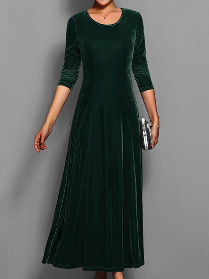 Berenice | Women's Velvet Long Sleeve Bodycon Midi Dress