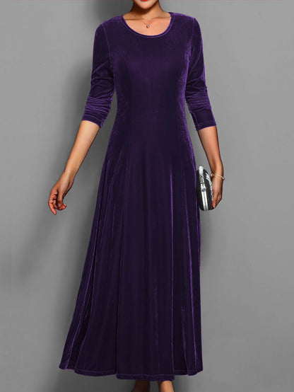 Berenice | Women's Velvet Long Sleeve Bodycon Midi Dress