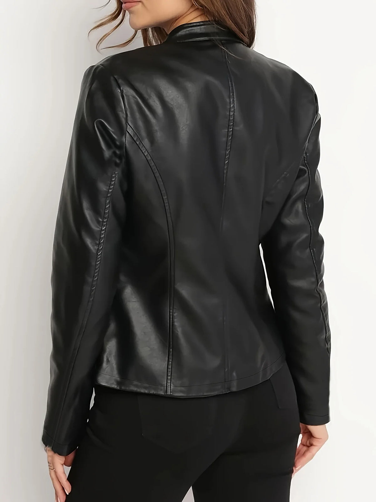 Blair | Women's Leather Long Sleeve Moto Jacket