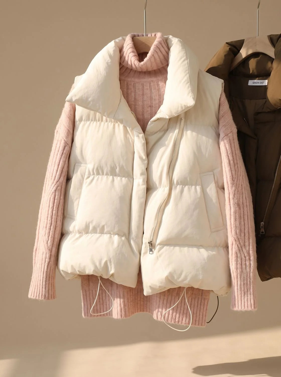 Blair | Women's Quilted Shawl-Collar Boxy Vest