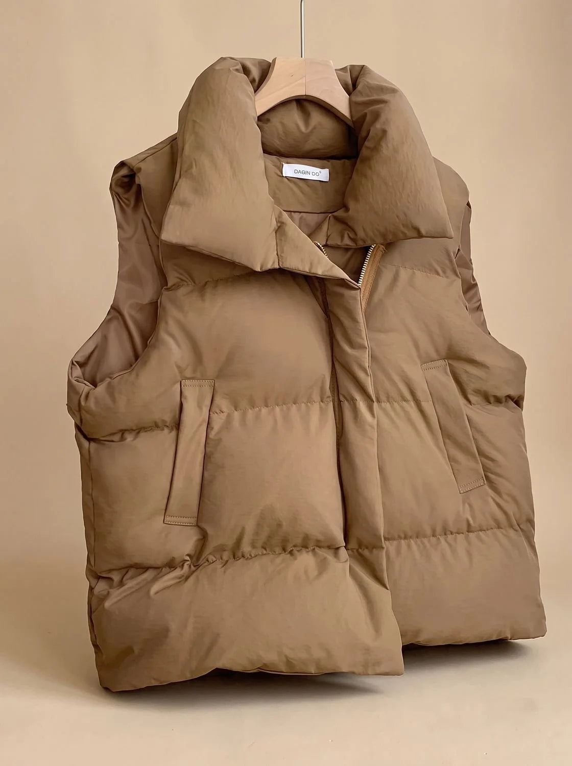Blair | Women's Quilted Shawl-Collar Boxy Vest