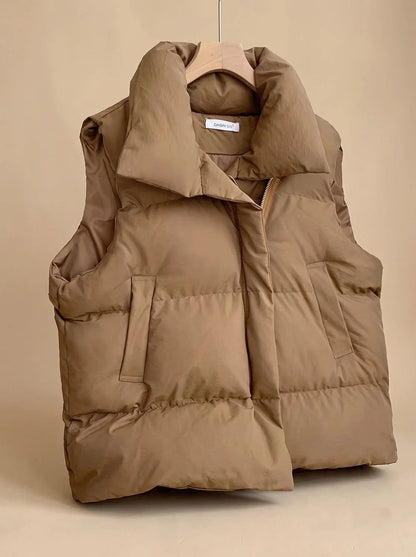 Blair | Women's Quilted Shawl-Collar Boxy Vest