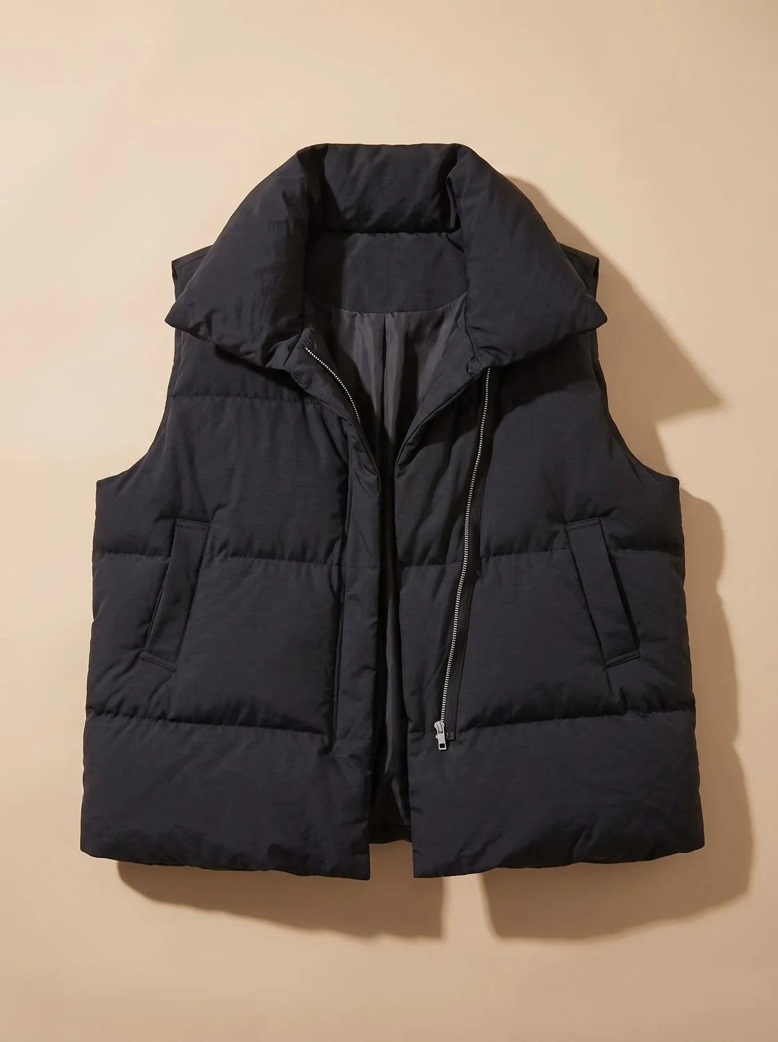 Blair | Women's Quilted Shawl-Collar Boxy Vest