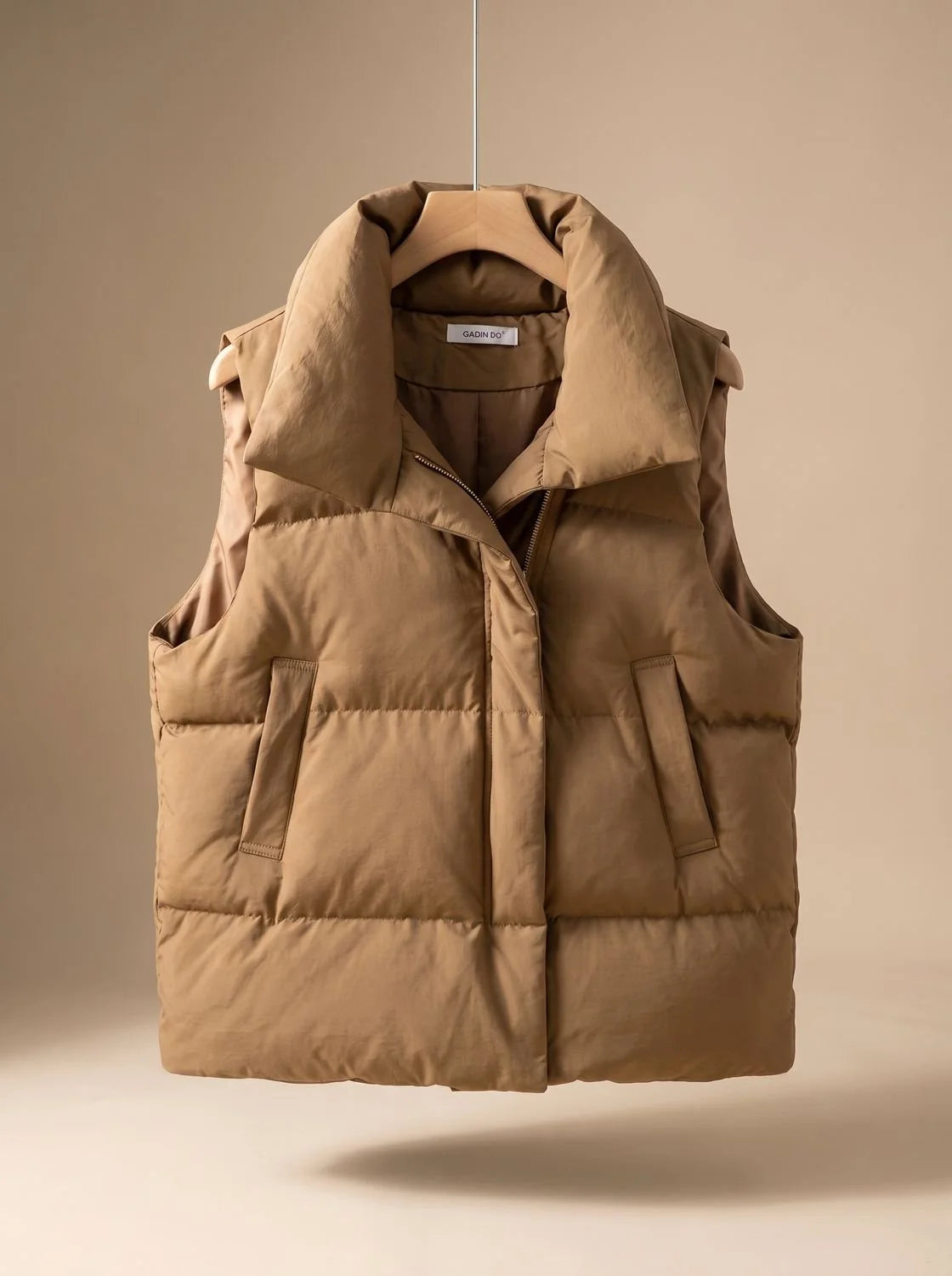 Blair | Women's Quilted Shawl-Collar Boxy Vest