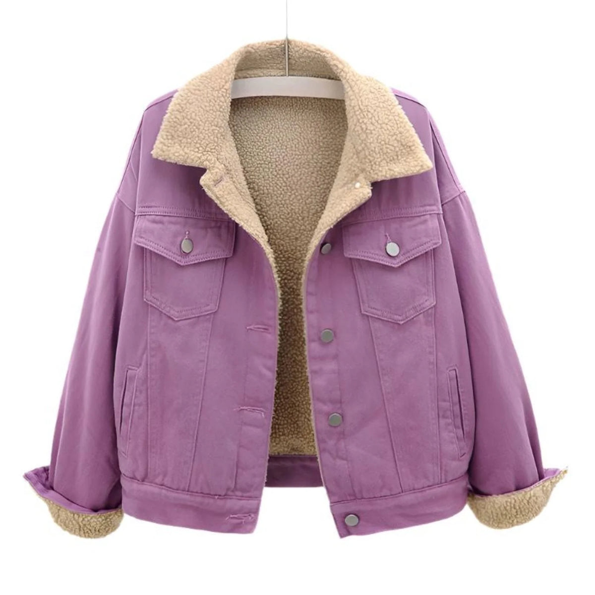 Button-Down Winter Jacket for Women with Relaxed Fit