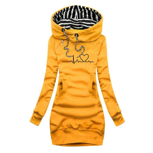 Celine | Women's Knit Heartbeat Print Sweater Dress