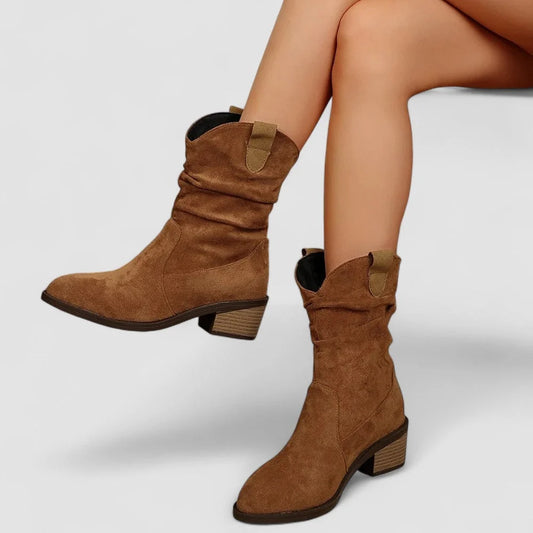 Charlene | Women's Suede-Inspired Slip-On Ankle Boots
