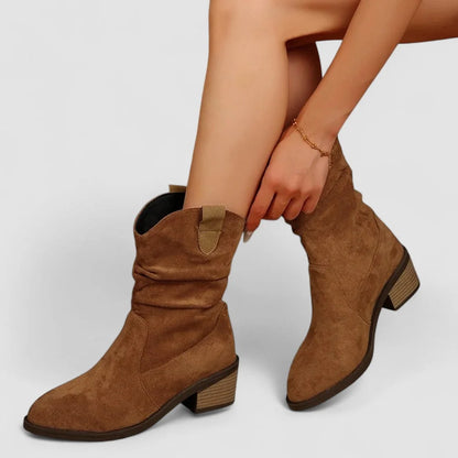Charlene | Women's Suede-Inspired Slip-On Ankle Boots