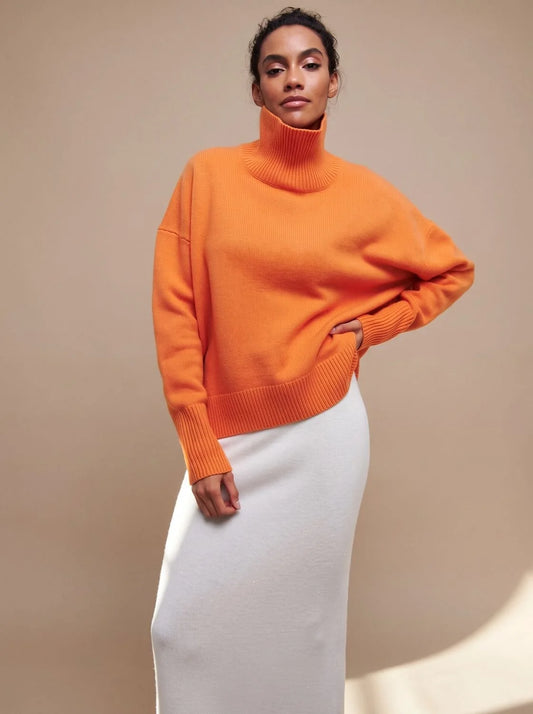 Clara | Women's Oversized Knit Turtleneck Sweater