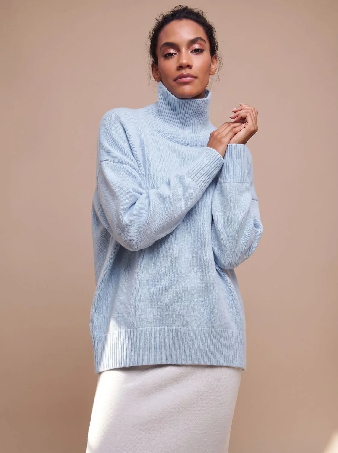 Clara | Women's Oversized Knit Turtleneck Sweater