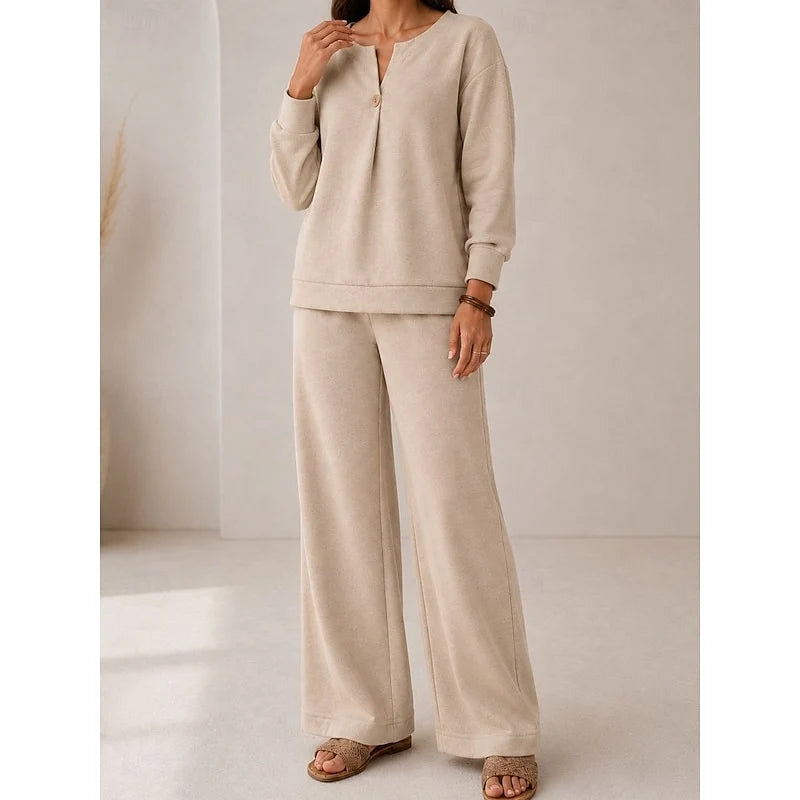 Dorothy | Women's V-Neck Long Sleeve Loungewear Set